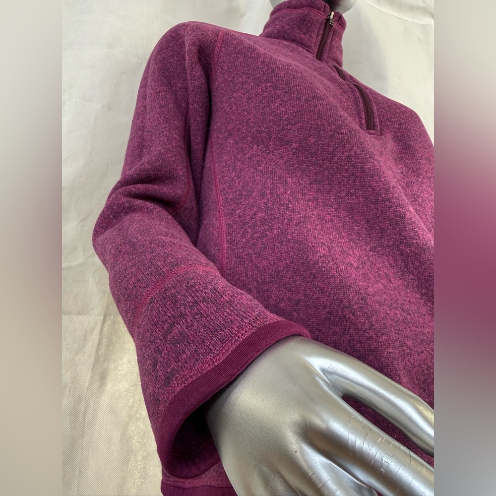 Patagonia Women's Quarter Zip-Up Fleece-Lined Sweater Purple - Picture 4 of 12